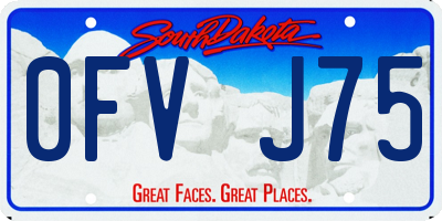 SD license plate 0FVJ75