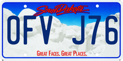 SD license plate 0FVJ76