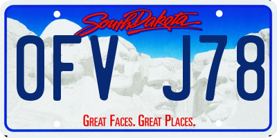 SD license plate 0FVJ78