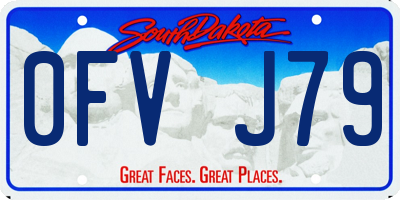 SD license plate 0FVJ79