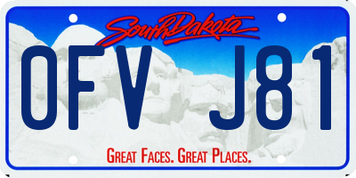 SD license plate 0FVJ81