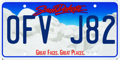 SD license plate 0FVJ82
