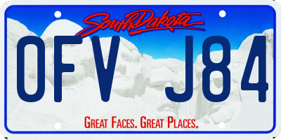 SD license plate 0FVJ84