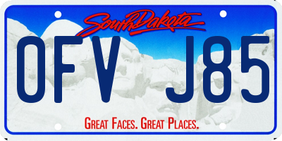 SD license plate 0FVJ85