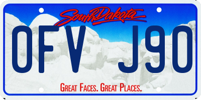 SD license plate 0FVJ90