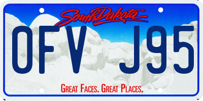 SD license plate 0FVJ95