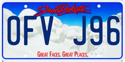 SD license plate 0FVJ96