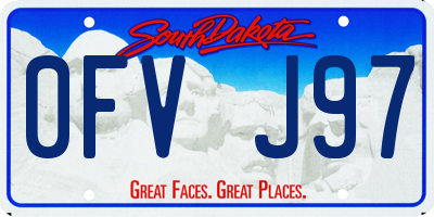 SD license plate 0FVJ97