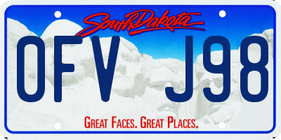 SD license plate 0FVJ98