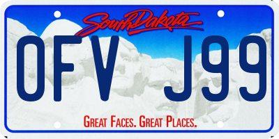 SD license plate 0FVJ99