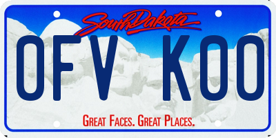 SD license plate 0FVK00
