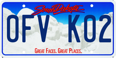 SD license plate 0FVK02