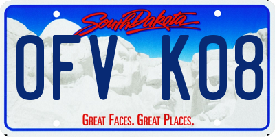 SD license plate 0FVK08