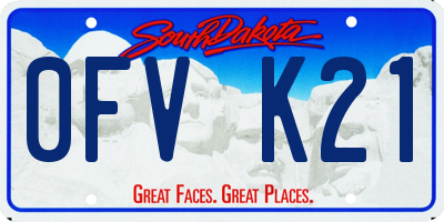 SD license plate 0FVK21