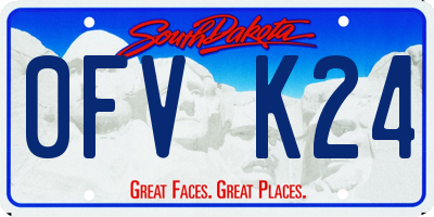 SD license plate 0FVK24