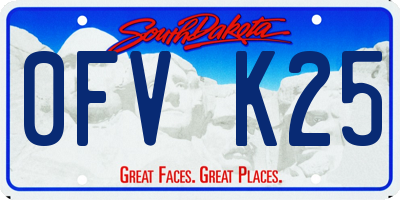 SD license plate 0FVK25