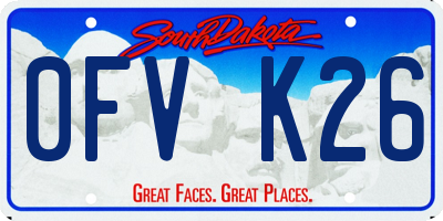 SD license plate 0FVK26