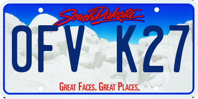 SD license plate 0FVK27