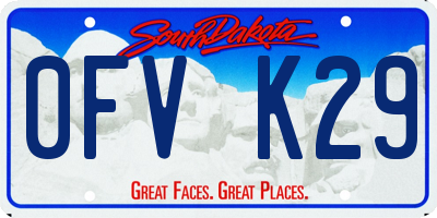 SD license plate 0FVK29