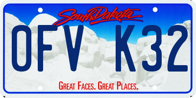 SD license plate 0FVK32
