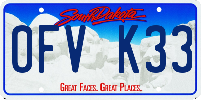 SD license plate 0FVK33