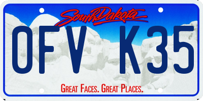 SD license plate 0FVK35
