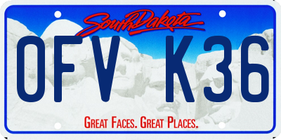 SD license plate 0FVK36
