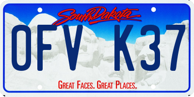 SD license plate 0FVK37
