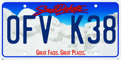 SD license plate 0FVK38