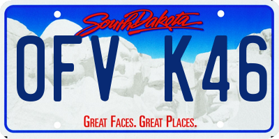 SD license plate 0FVK46