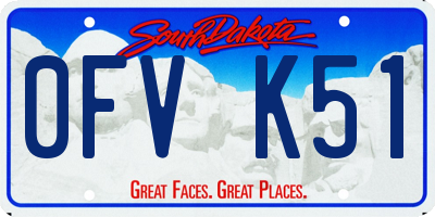 SD license plate 0FVK51