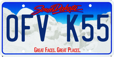 SD license plate 0FVK55