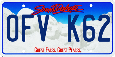 SD license plate 0FVK62