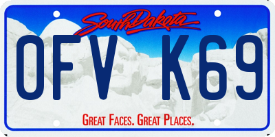 SD license plate 0FVK69
