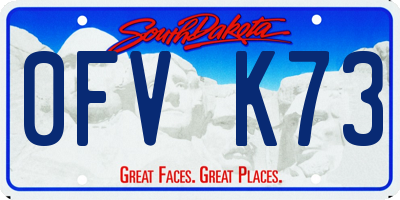 SD license plate 0FVK73