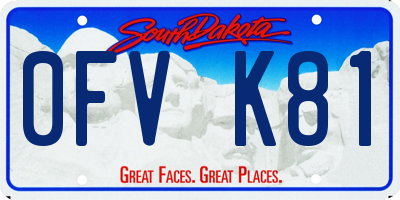 SD license plate 0FVK81