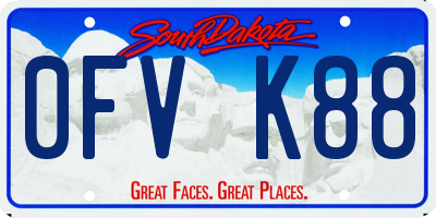 SD license plate 0FVK88