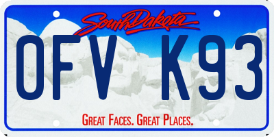 SD license plate 0FVK93