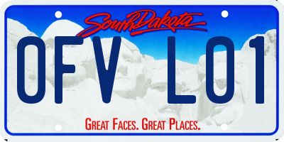 SD license plate 0FVL01