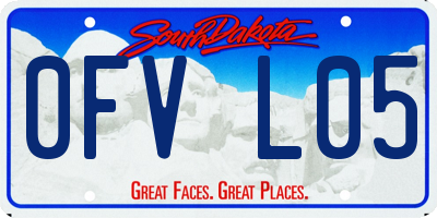 SD license plate 0FVL05
