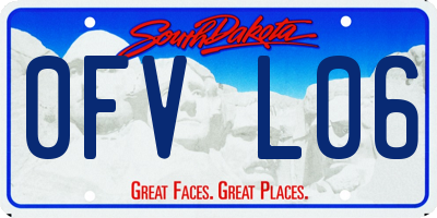 SD license plate 0FVL06