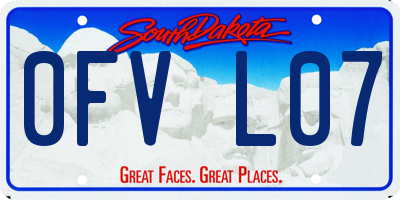 SD license plate 0FVL07