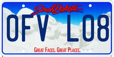 SD license plate 0FVL08