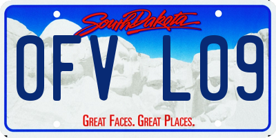 SD license plate 0FVL09
