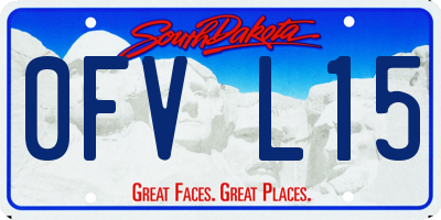 SD license plate 0FVL15