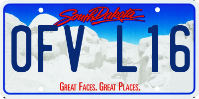 SD license plate 0FVL16