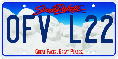 SD license plate 0FVL22