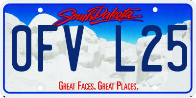 SD license plate 0FVL25