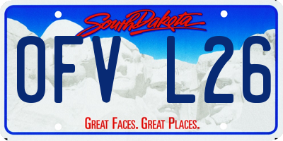 SD license plate 0FVL26