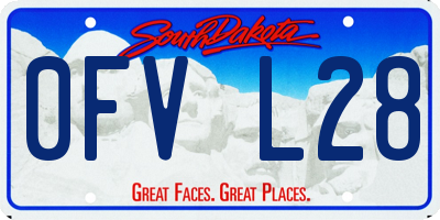SD license plate 0FVL28